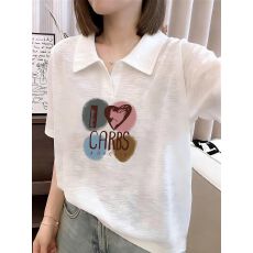 批发<b class='q'>胖</b><b class='q'>mm</b>大码200斤竹节棉POLO衫女夏短袖微胖女生宽松减龄洋气翻领T恤