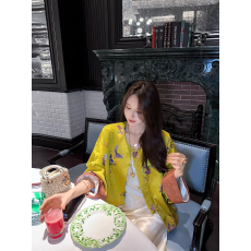 批发新中式国风印花盘扣衬衫女2026春秋新款宽松人丝衬衣改良唐装上衣