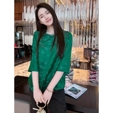 批发许北亭新中式中国风复古<b class='q'>真丝</b>重磅圆领斜襟全开襟七分袖<b class='q'>上衣</b>祖母绿