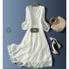 批发真丝<b class='q'>连衣裙</b>2026新款夏季女大码气质v领轻奢端庄大气<b class='q'>桑蚕丝</b>裙