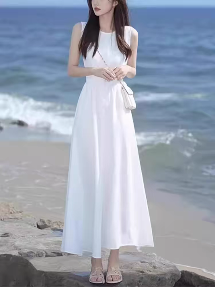 2026 여름 새로운 품격 명문 여성 고급 절묘한 자이언트 잘 생긴 패션 화이트 오프숄더 맨위 반신 치마 세트
