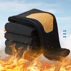 批发爆款石墨烯护膝羊羔绒休闲裤高品质运动裤子加 厚高弹卫裤