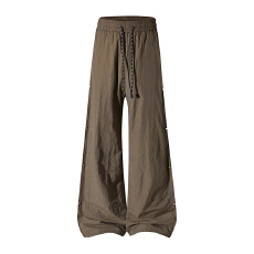 四季潮牌宽松工装裤ins百搭直筒运动伞兵裤抽绳冲锋休闲裤