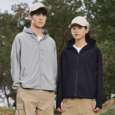 批发<b class='q'>男</b>女皮肤衣连帽防夏季轻薄透气防紫外线宽松防晒衣<b class='q'>男</b>女同款