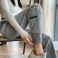 批发秋冬季2025新款<b class='q'>运动裤</b>薄款宽松束脚卫裤直筒<b class='q'>哈伦</b>休闲加绒百搭裤子