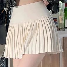 批发380克毛呢韩版气质高腰显瘦百褶毛呢半身裙女秋<b class='q'>冬</b>款百搭a字短裙