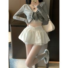 批发纯欲辣妹风蓬蓬a字半身裙女春夏高腰防走光小个子超<b class='q'>短</b>裙裤蛋糕裙