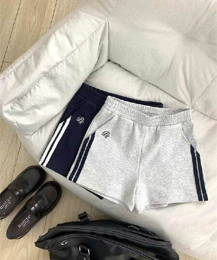3 차원 허리 머리 고급 센스 Chic 아메리칸 레트로 운동 바람 캐주얼 바지 2026 여름 슬림해 보이는 다용도 반바지