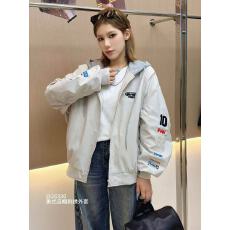 批发美式潮牌重工刺绣连帽棒球服女秋新款欧货大版宽松连帽冲锋衣夹克