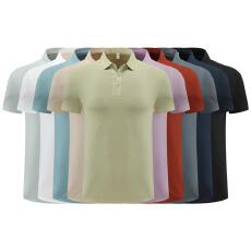 批发高端莫代尔POLO衫定制工作服<b class='q'>夏</b>季翻领文化衫【提前报货10件起拿】