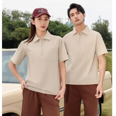 批发POLO衫拉链翻领<b class='q'>夏</b>季透气纯色半袖男士短袖(提前报货 10件起拿)