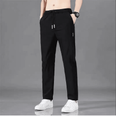 批发黑标裤长裤跨境外贸出口专供男女 同款裤子100件起 工厂直发价