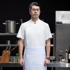 批发高端三粒扣短袖<b class='q'>厨师</b><b class='q'>服</b>/餐饮业/<b class='q'>服</b>务业/定制款不做散货-20件起拿