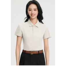 POLO衫餐饮奶茶咖啡店工作服短袖翻领舒适亲肤透气210克70支上衣