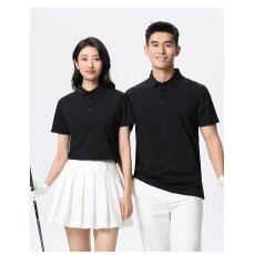 轻量速干小皱180克70D通款短袖翻领可定制logo舒适亲肤透气工作服