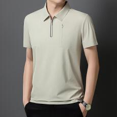批发76%锦纶24%氨纶可定制logo亲肤透气<b class='q'>POLO</b><b class='q'>衫</b>简约端庄翻领短袖工作服