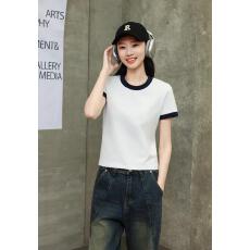 批发索罗纳撞色女款正肩圆领T恤（7A抗 菌230克)