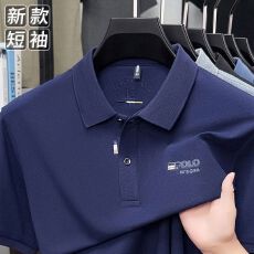 批发硅胶字母短袖210克舒适透气翻领短袖上衣夏季时尚百搭工作服