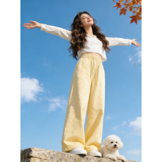 批发实拍 多巴胺山本<b class='q'>裤</b>高腰显瘦阔腿<b class='q'>裤</b>子松紧腰抽绳<b class='q'>夏季</b>新款休闲<b class='q'>裤</b>女