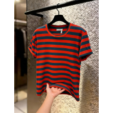 批发纯棉短袖新款2026时尚洋气减龄胖mm<b class='q'>宽松</b>显瘦遮肚子条纹短袖t恤衫