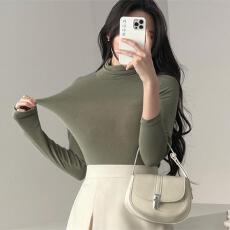 批发韩国东大门秋冬气质百搭高级羊绒舒适修身显身材高领<b class='q'>长袖</b>打底衫<b class='q'>女</b>