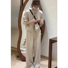 批发韩系高级感休闲<b class='q'>运动服</b>套装女春秋时尚洋气减龄宽松<b class='q'>显瘦</b>卫衣两件套