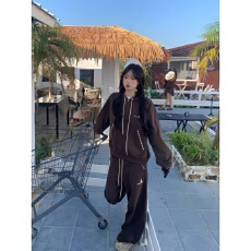 日系减龄运动服套装女春秋季学生宽松显瘦韩版时尚卫衣休闲两件套