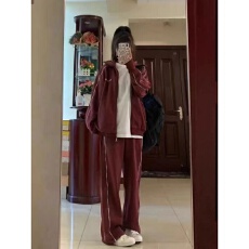 批发运动套装女秋季学院风学生<b class='q'>韩版</b>宽松休闲卫衣卫裤休闲两件套跑步服