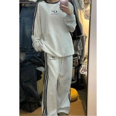 批发美式炸街<b class='q'>运动服</b>套装女春秋学生宽松时尚显瘦卫衣跑步休闲两件套潮