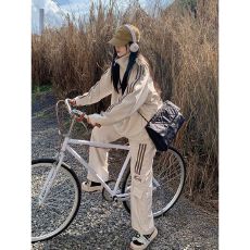 批发盐系ootd<b class='q'>运动服</b>套装女秋季新款慵懒风宽松卫衣时尚工装两件套学生