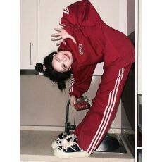 批发少女可爱减龄休闲运动服套<b class='q'>装</b>女秋季<b class='q'>韩版</b>学院风开衫外套长<b class='q'>裤</b>两件套