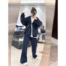 批发<b class='q'>韩版</b>慵懒风藏青色连帽卫衣运动服<b class='q'>套装</b>女秋季学生百搭<b class='q'>休闲</b>两件套