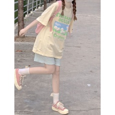 批发夏季运动套装女纯棉宽松<b class='q'>显瘦</b>短袖短裤小个子学生<b class='q'>运动服</b>休闲两件套