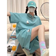 批发日系休闲polo衫<b class='q'>运动服</b>套装女夏季学院风少女宽松<b class='q'>短袖</b>短裤两件套潮