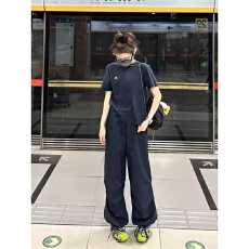 批发高级感时尚<b class='q'>运动服</b>套装女夏季宽松显瘦<b class='q'>短袖</b>工装阔腿裤休闲两件套潮