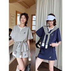 批发韩系时尚休闲<b class='q'>运动服</b>套装女夏季百搭假两件<b class='q'>短袖</b>短裙OOTD穿搭两件套