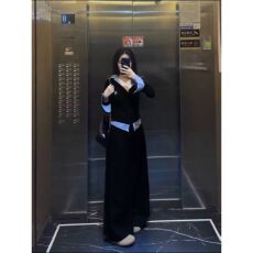 批发韩系拼接撞色假两件长袖t恤女<b class='q'>春</b>秋修身显瘦设计感气质百搭上衣潮