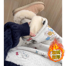 批发薄款加绒华棉复合美式涂鸦印花休闲裤女秋冬加绒阔腿裤