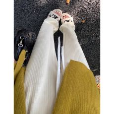 仿羊绒 阔腿休闲裤女新款高腰百搭垂感直筒拖地长裤子