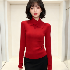 批发法式气质半高领御姐风内搭针织<b class='q'>连衣裙</b>子秋冬新款高级霓套装长裙