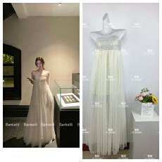 批发板栗可可1.6/20点'古典coco'抹胸飘带蕾丝网纱<b class='q'>连衣裙</b>礼服生日