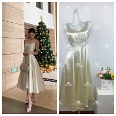 批发春日部初恋密码轻奢气质法式千金氛围感吊带大裙摆<b class='q'>连衣裙</b>