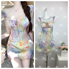 批发淡花琉璃气质<b class='q'>性感</b>夏季甜美<b class='q'>连衣裙</b>E26Q20084