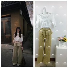 批发2026夏季新款法式温柔风设计<b class='q'>蕾丝</b>短款衬衫搭配屁帘休闲裤两件