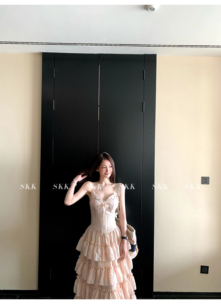 skk store S 지아 리 치마 프랑스식 무거운 작업 4 미터 소비 재료 레이스 슬립 드레스 3 차원 케이크