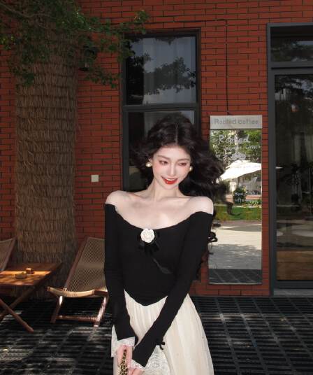 늦게 시리아 동백 나무 프랑스식 동백 나무 빛 럭셔리 천 금빛 바람 오프숄더 이른 가을 새로운 플래시 훈련 Tulle 인어 꼬리 드레스
