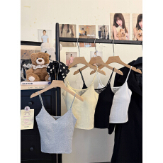 批发性感蕾丝美背吊带背心女夏季内搭外穿带胸垫修身显瘦设计感上衣潮