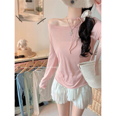 批发甜辣妹绑带防晒长袖罩衫T恤夏季<b class='q'>薄</b>款内搭带胸垫背心上衣两件套装