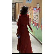 批发小香风针织秋冬季<b class='q'>连衣裙</b>子女富家千金感穿搭2025新款一整套装长裙