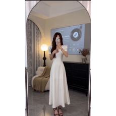 批发法式赫本风泡泡短袖连身<b class='q'>裙</b>2026新款<b class='q'>伴娘</b>服收腰显瘦高级感连衣<b class='q'>裙</b>子